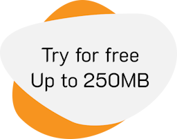 Try for free, up to 250MB
